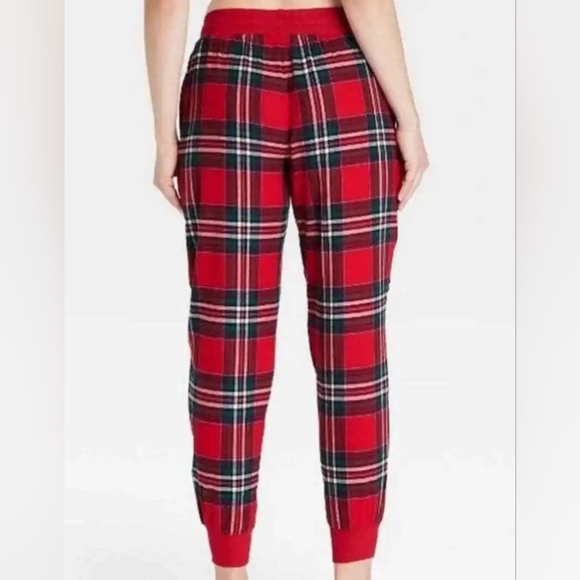 New Stars Above Perfect Cozy Flannel Red Plaid Pajama  bottom NWT - Picture 2 of 8